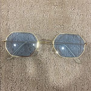 Blue tinted sunglasses